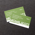 Campaign business cards, full colour, 100lb dull cover