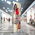 Retractable pop-up banner stand, 33x81.5, full colour, with stand and carry case