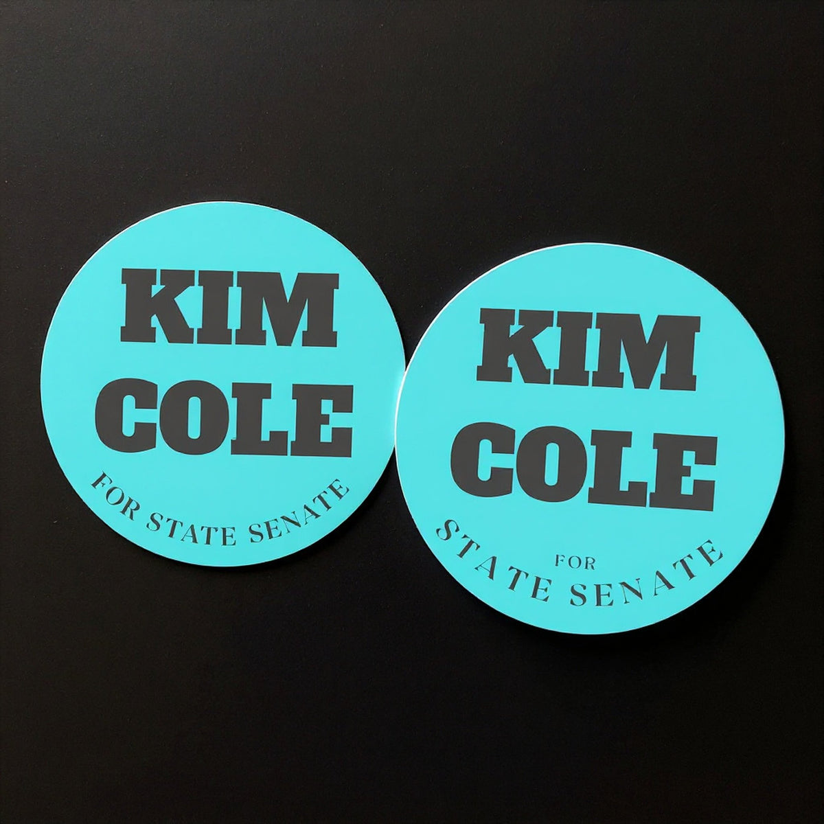 Round campaign stickers, 2.5 inch, full colour